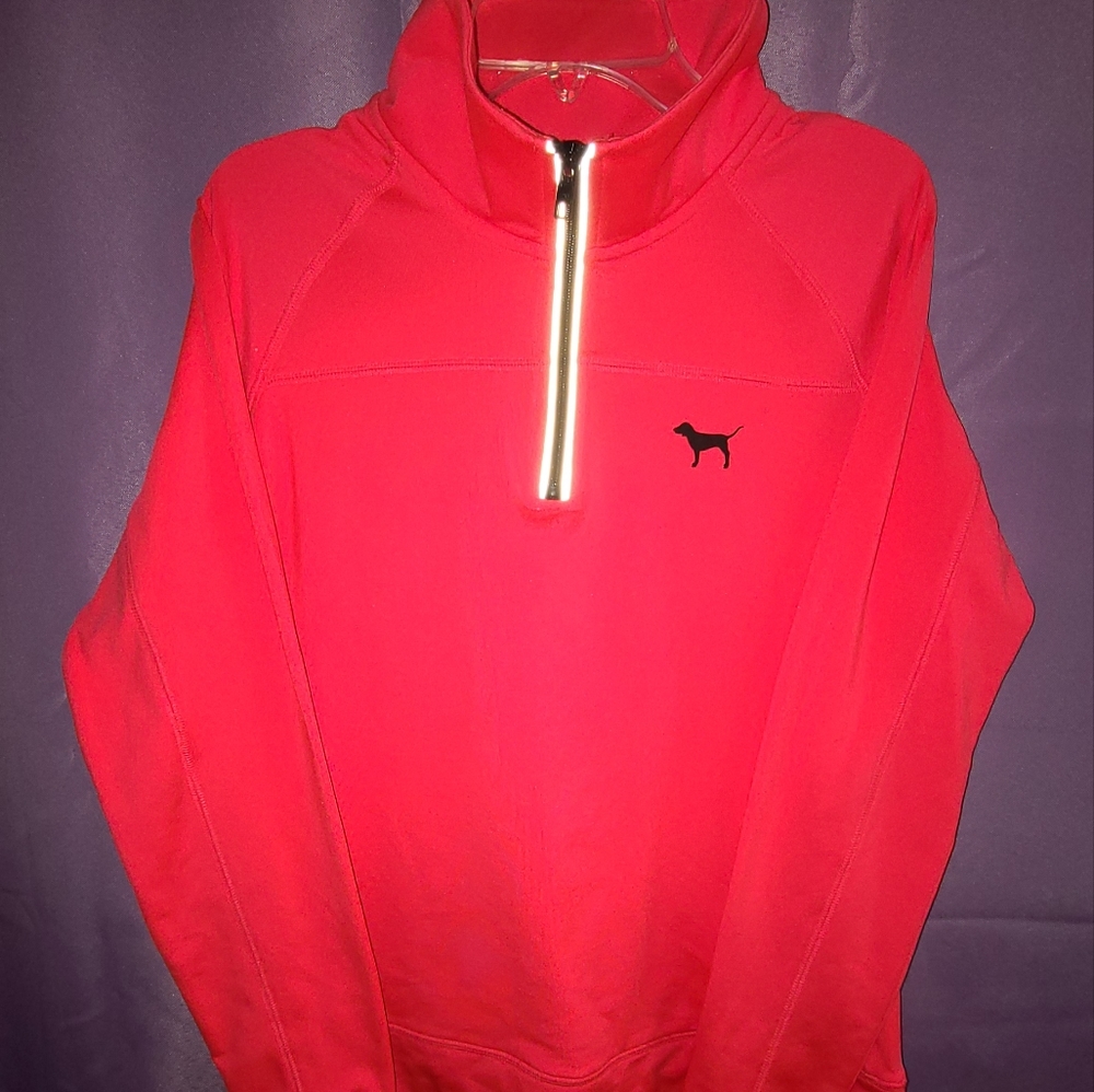 Victoria's Secret PINK Quarter Zip Fleece Pullover